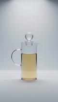 Glaskaraffe mit minimalistischem Schliff
