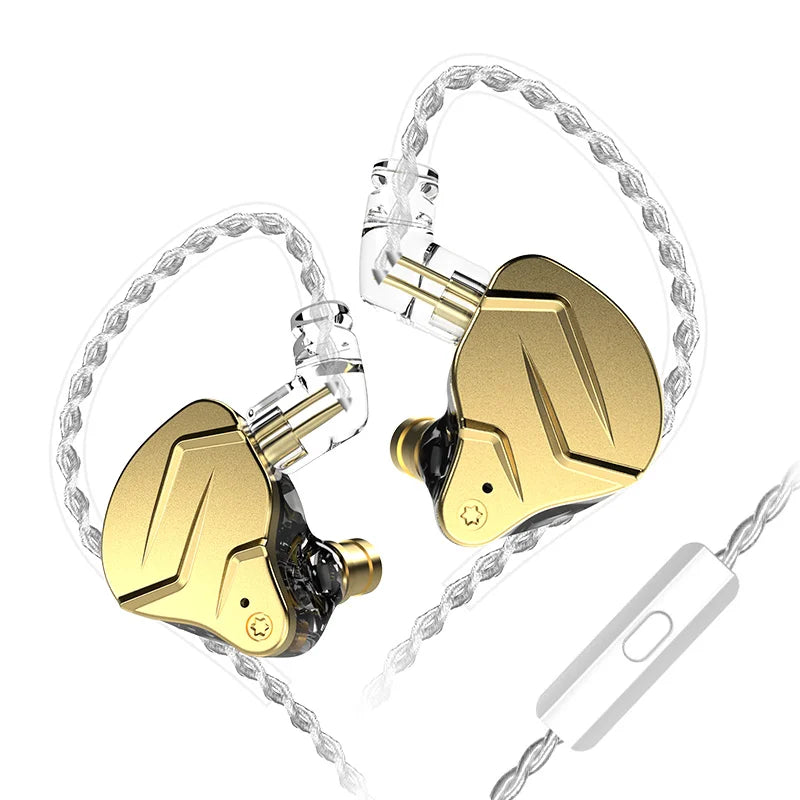 KZ ZSN Pro X 1DD + 1BA Metall HiFi In-Ear-Kopfhörer – Hybrid-Treiber Bass-Ohrhörer – Sport-Headset mit sehr geringer Klangverzerrung