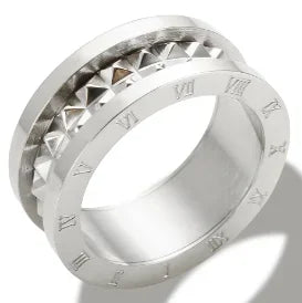 Stainless Steel Ring for Women Inlaid Zircon Rings Waterproof Romantic Fashion Jewelry
