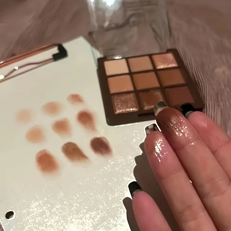 Lidschatten-Palette Mocha Chocolate 9 Farben – Matt, Perl & Glitter