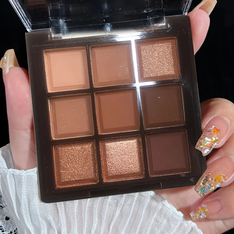 Lidschatten-Palette Mocha Chocolate 9 Farben – Matt, Perl & Glitter