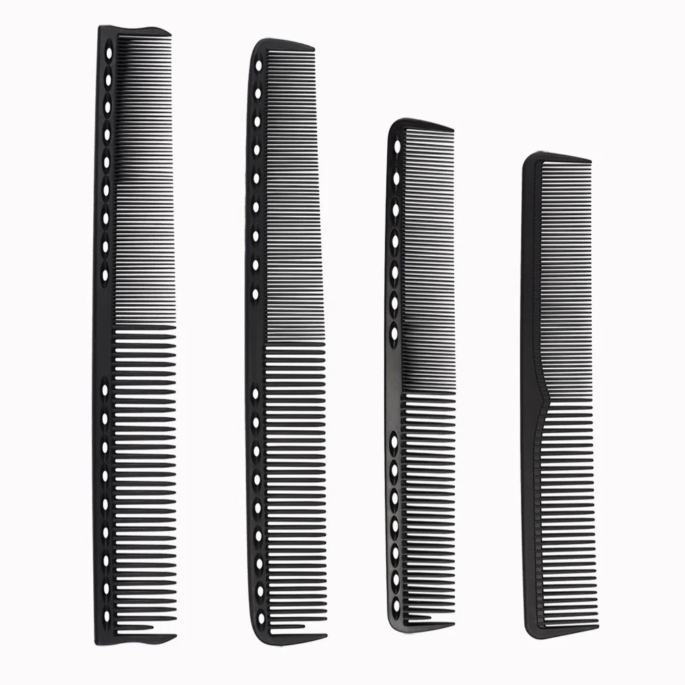 14Styles Hairdressing Carbon Comb for Haircut Barber Anti Static Black Rat Tail Comb Beauty Professional Hair Styling Tools Comb