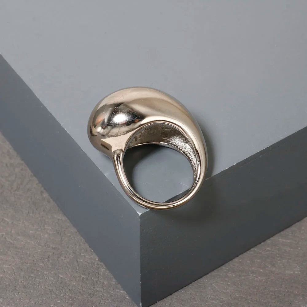 Individueller Ring mit runden Perlen – Schmaler Ring mit klaren Kristall-Zirkonia-Steinen – Wasserfester Edelstahlring – Schlichter feiner Schmuck
