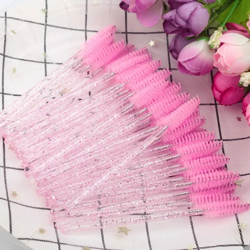 Wimpernbürstchen Einweg 50 Stück – Spiralbürste für Wimpern & Augenbrauen