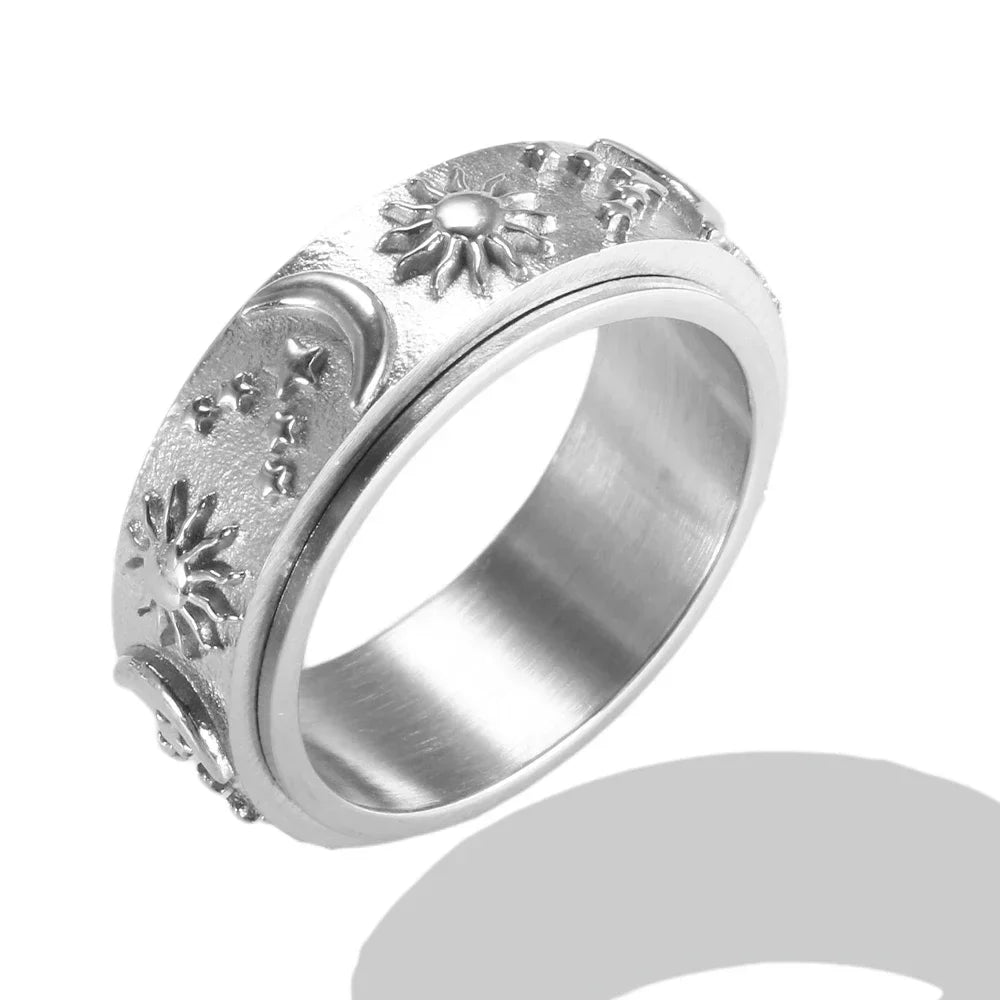 Individueller Ring mit runden Perlen – Schmaler Ring mit klaren Kristall-Zirkonia-Steinen – Wasserfester Edelstahlring – Schlichter feiner Schmuck