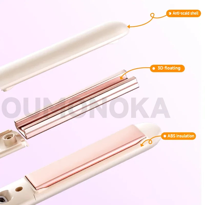 3-in-1 Haarglätter – Mini-Glätteisen, Lockenstab & Heißkamm – Professionelles Stylinggerät für Haare und Bart