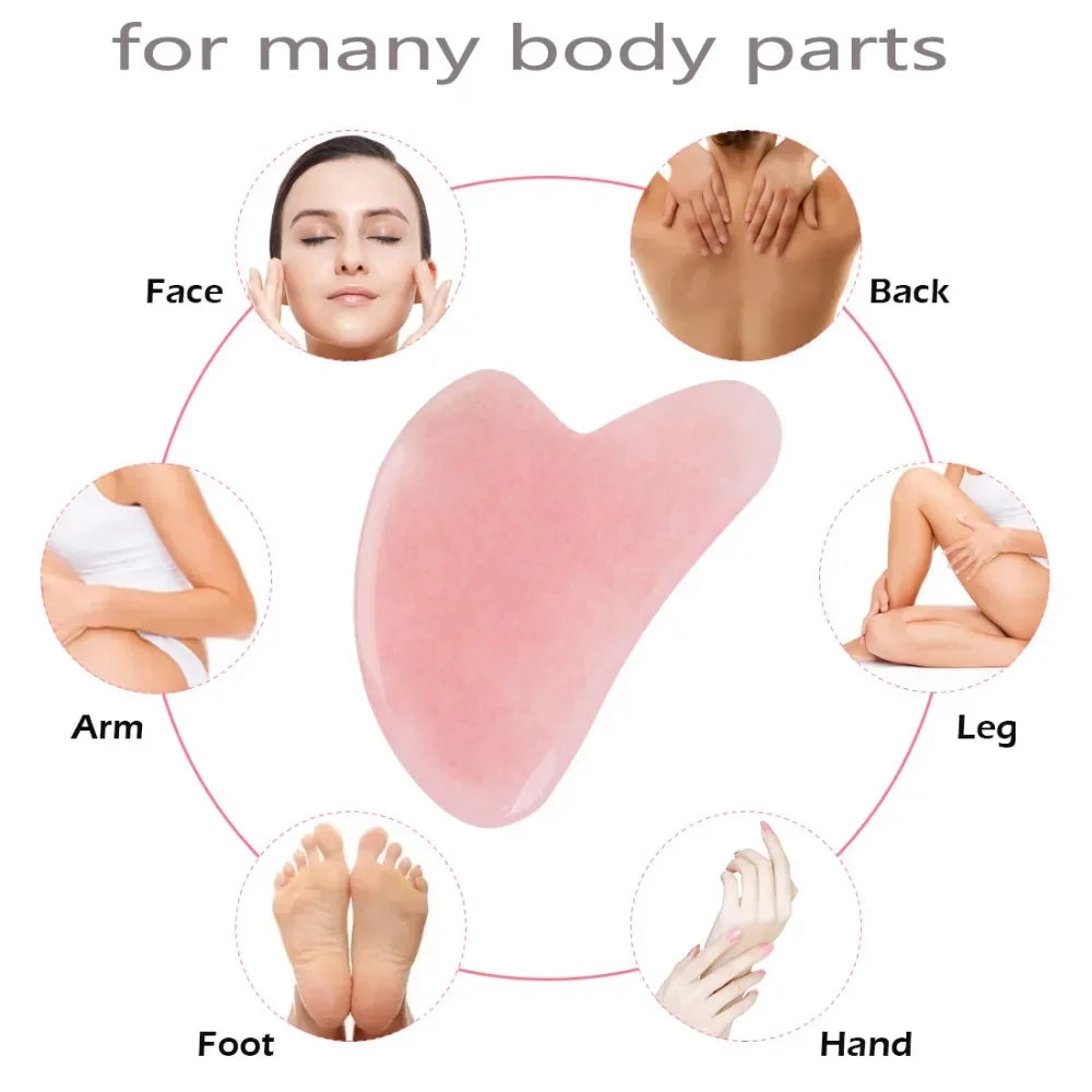 Jade Gua-Sha Gesichtsmassage-Brett – Natürliche Hautpflege & Entspannung