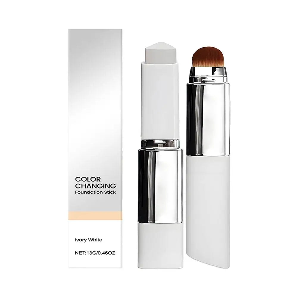 2-in-1 Farbwechselnde Foundation-Stick-Flüssigfoundation – Leicht, Feuchtigkeitsspendend & Aufhellend – Farbwechselnde Foundation für alle Hauttypen