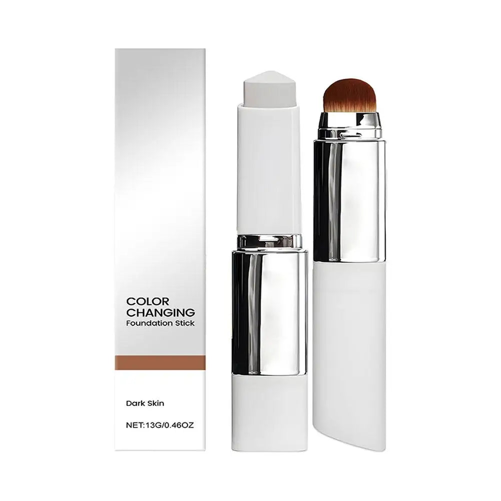 2-in-1 Farbwechselnde Foundation-Stick-Flüssigfoundation – Leicht, Feuchtigkeitsspendend & Aufhellend – Farbwechselnde Foundation für alle Hauttypen