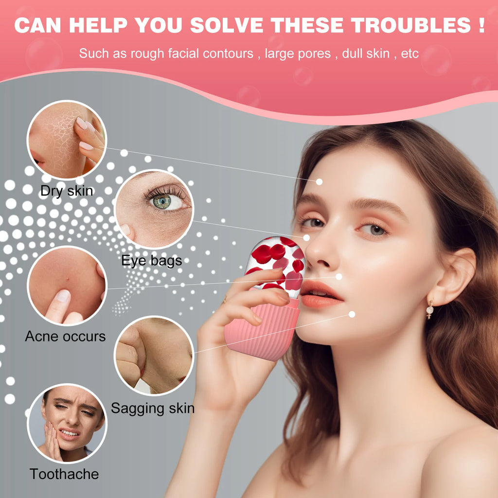 Silikon Eis-Würfel-Form für Gesicht – Kühlender Beauty-Eisroller