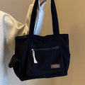 Cord Tote Bag Damen – Retro Schultertasche mit mehreren Fächern