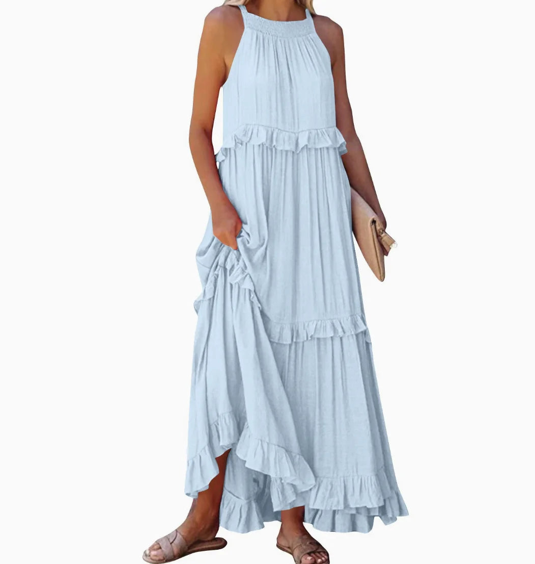 Lotus leaf edge dresses for women
