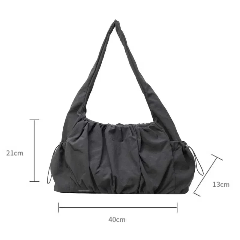 Nylon Shopper Tasche Damen – Große Schultertasche für Uni & Alltag