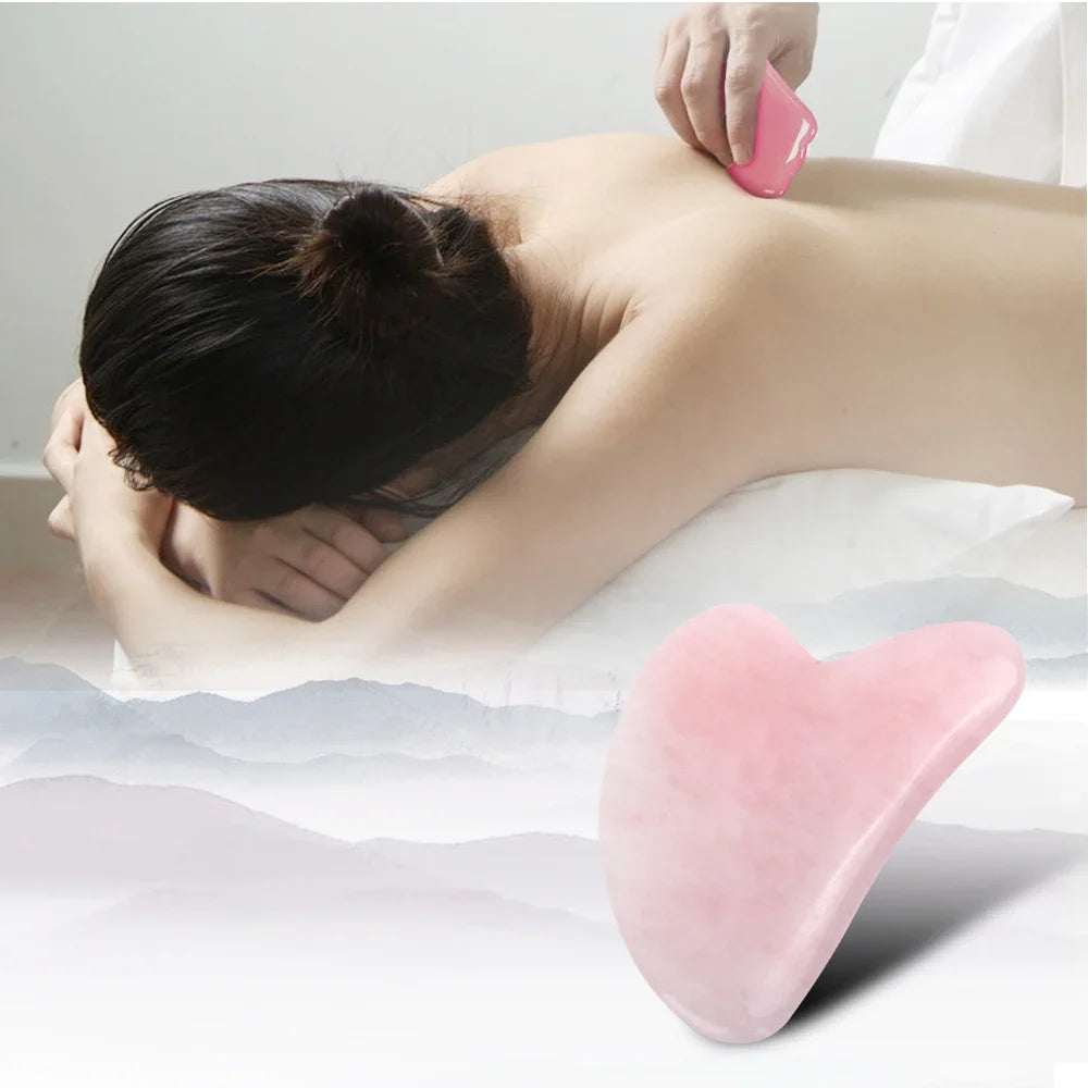 Jade Gua-Sha Gesichtsmassage-Brett – Natürliche Hautpflege & Entspannung