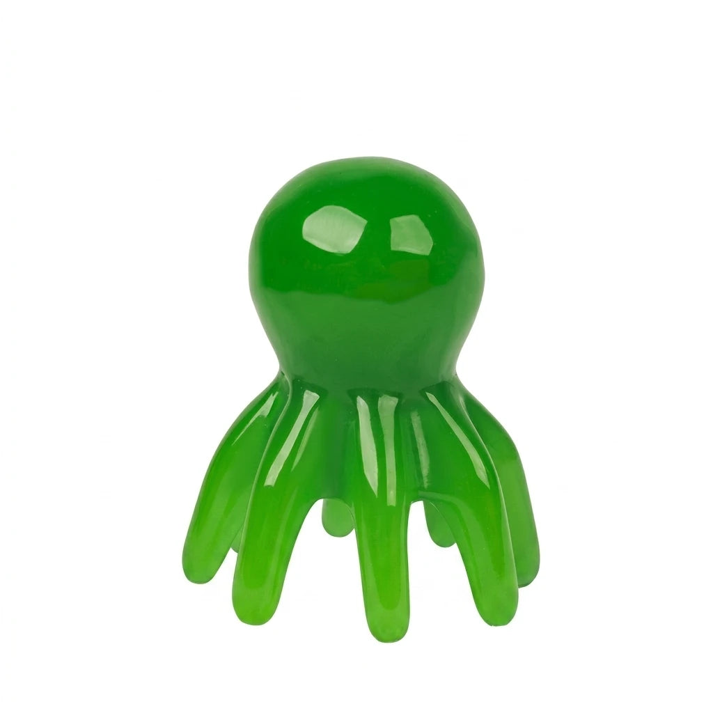 Oktopus-Massagekamm aus Harz – Kopfhaut-Massage & Meridian-Gua-Sha