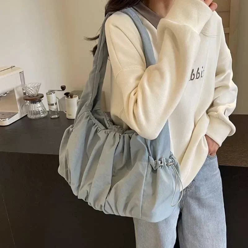Nylon Shopper Tasche Damen – Große Schultertasche für Uni & Alltag