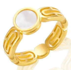 Stainless Steel Ring for Women Inlaid Zircon Rings Waterproof Romantic Fashion Jewelry
