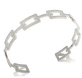 Modisches, schlichtes Edelstahl-Armband mit 3 Kristallen – Elegantes Armreif-Design