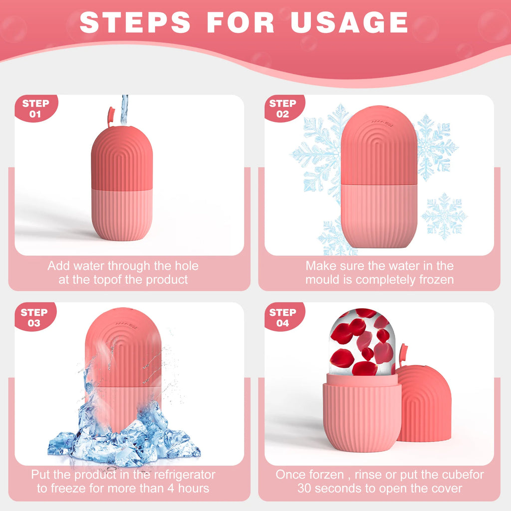 Silikon Eis-Würfel-Form für Gesicht – Kühlender Beauty-Eisroller