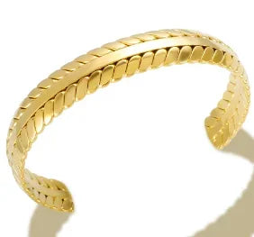 Fashion Simple Stainless Steel 3 Crystal Bracelet Bangle