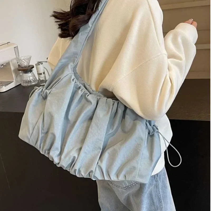 Nylon Shopper Tasche Damen – Große Schultertasche für Uni & Alltag