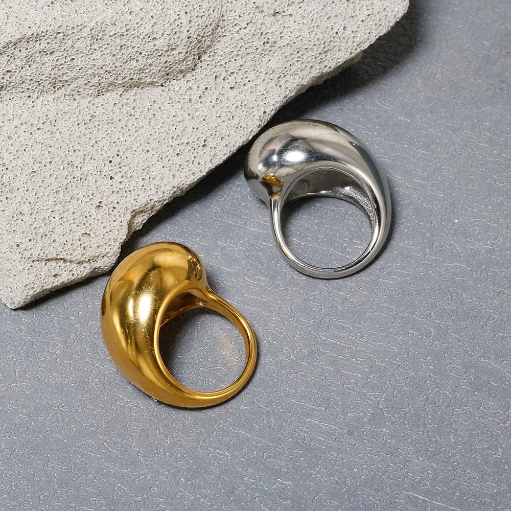 Individueller Ring mit runden Perlen – Schmaler Ring mit klaren Kristall-Zirkonia-Steinen – Wasserfester Edelstahlring – Schlichter feiner Schmuck