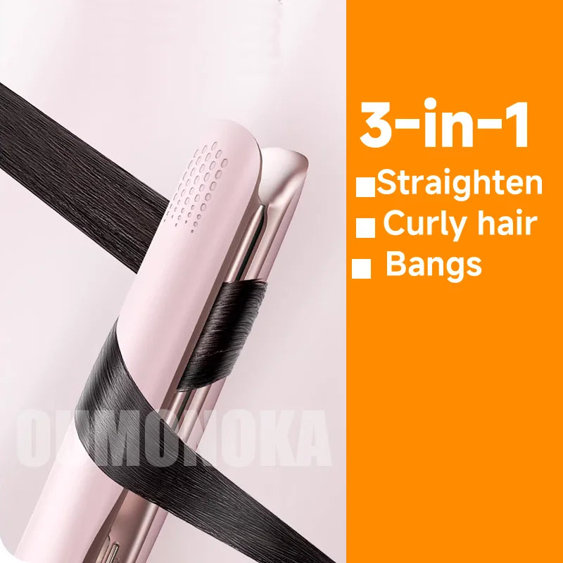 3-in-1 Haarglätter – Mini-Glätteisen, Lockenstab & Heißkamm – Professionelles Stylinggerät für Haare und Bart