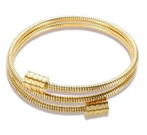 Fashion Simple Stainless Steel 3 Crystal Bracelet Bangle