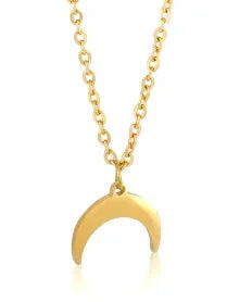 Quadratische Anhänger-Halskette aus Edelstahl mit feiner Kette für Damen
