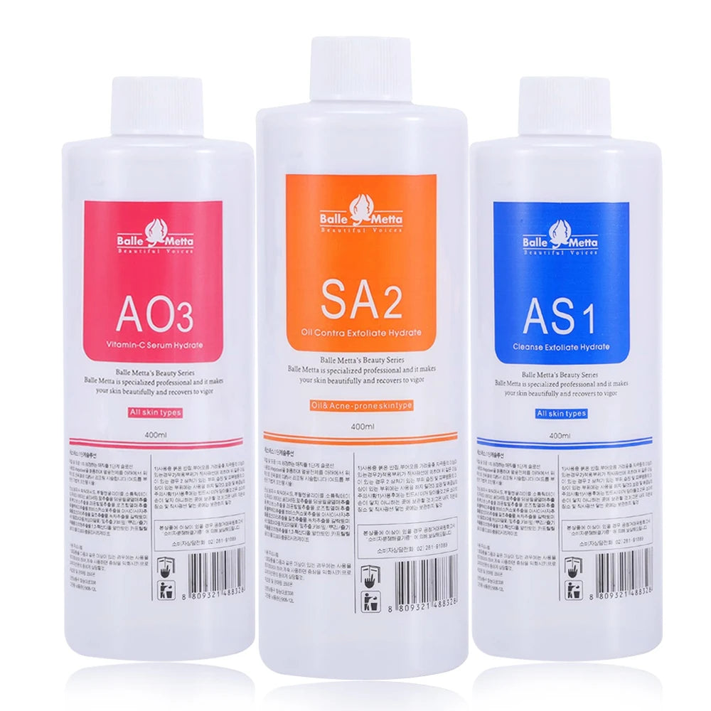 Aqua-Peeling-Serum Set 3x1200ml – AS1 SA2 AO3 für Beauty-Geräte