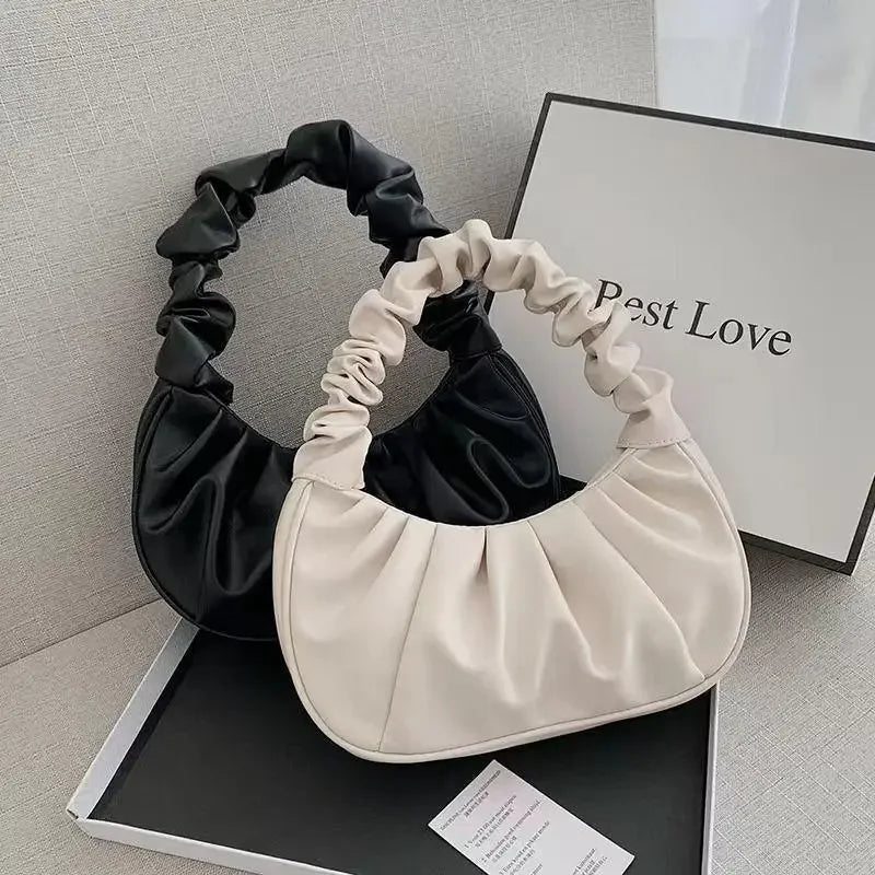 Cloud Plissee Handtasche – Elegante Schultertasche