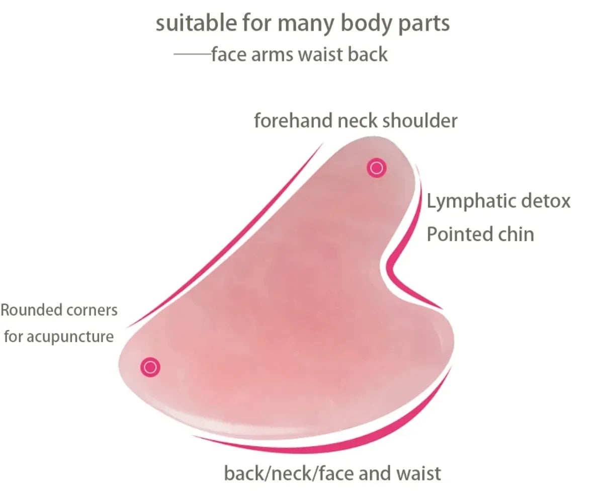 Jade Gua-Sha Gesichtsmassage-Brett – Natürliche Hautpflege & Entspannung