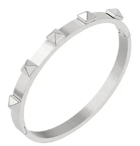 Fashion Simple Stainless Steel 3 Crystal Bracelet Bangle