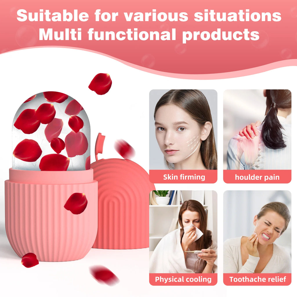 Silikon Eis-Würfel-Form für Gesicht – Kühlender Beauty-Eisroller