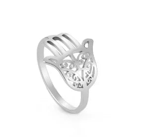 Stainless Steel Ring for Women Inlaid Zircon Rings Waterproof Romantic Fashion Jewelry