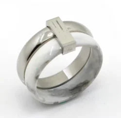 Stainless Steel Ring for Women Inlaid Zircon Rings Waterproof Romantic Fashion Jewelry