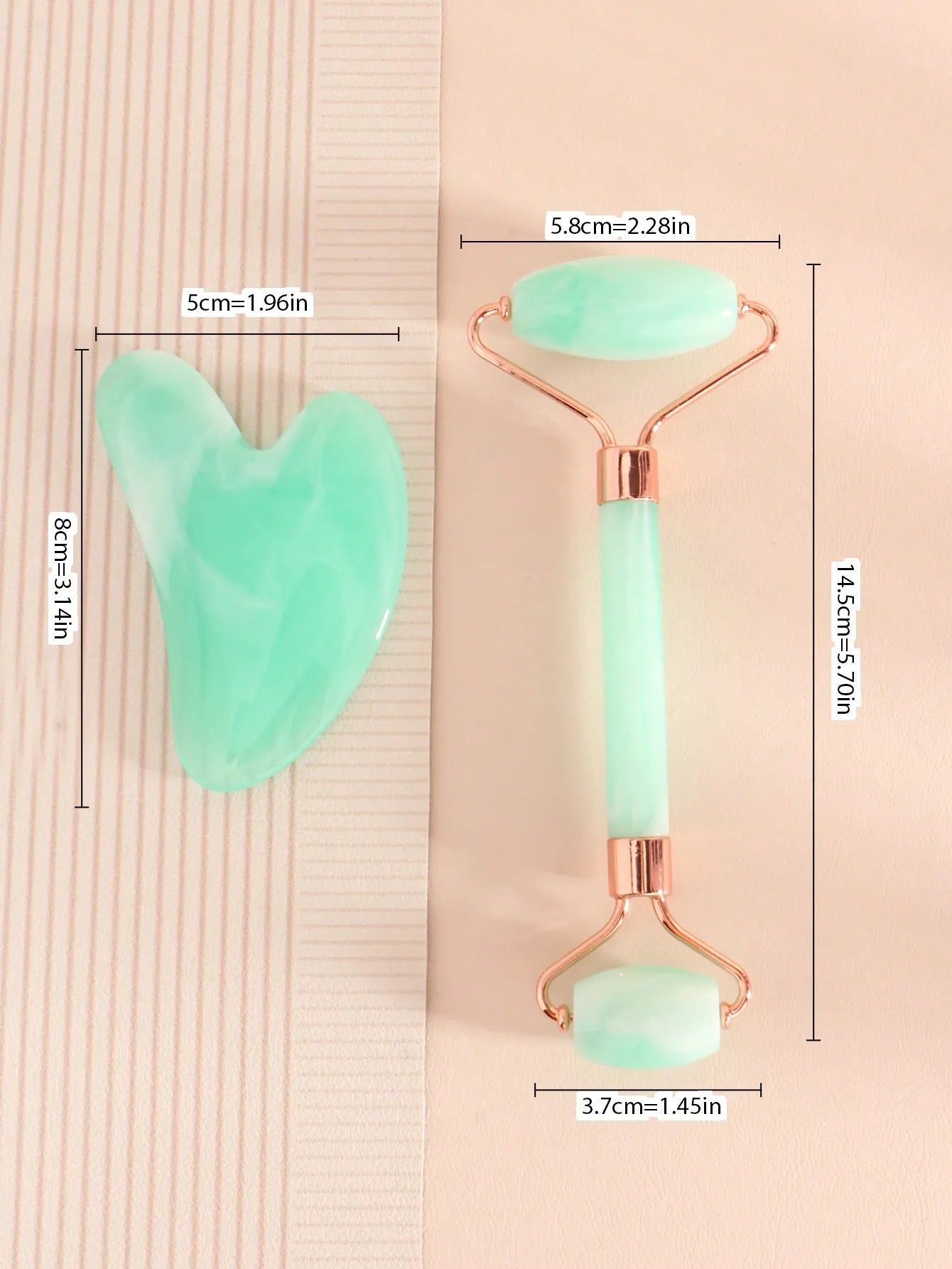 3-teiliges Gesichtsmassage-Set – Roller, Massagestab & Eis-Gel-Pack