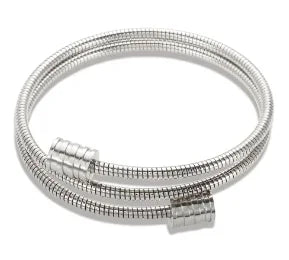 Fashion Simple Stainless Steel 3 Crystal Bracelet Bangle