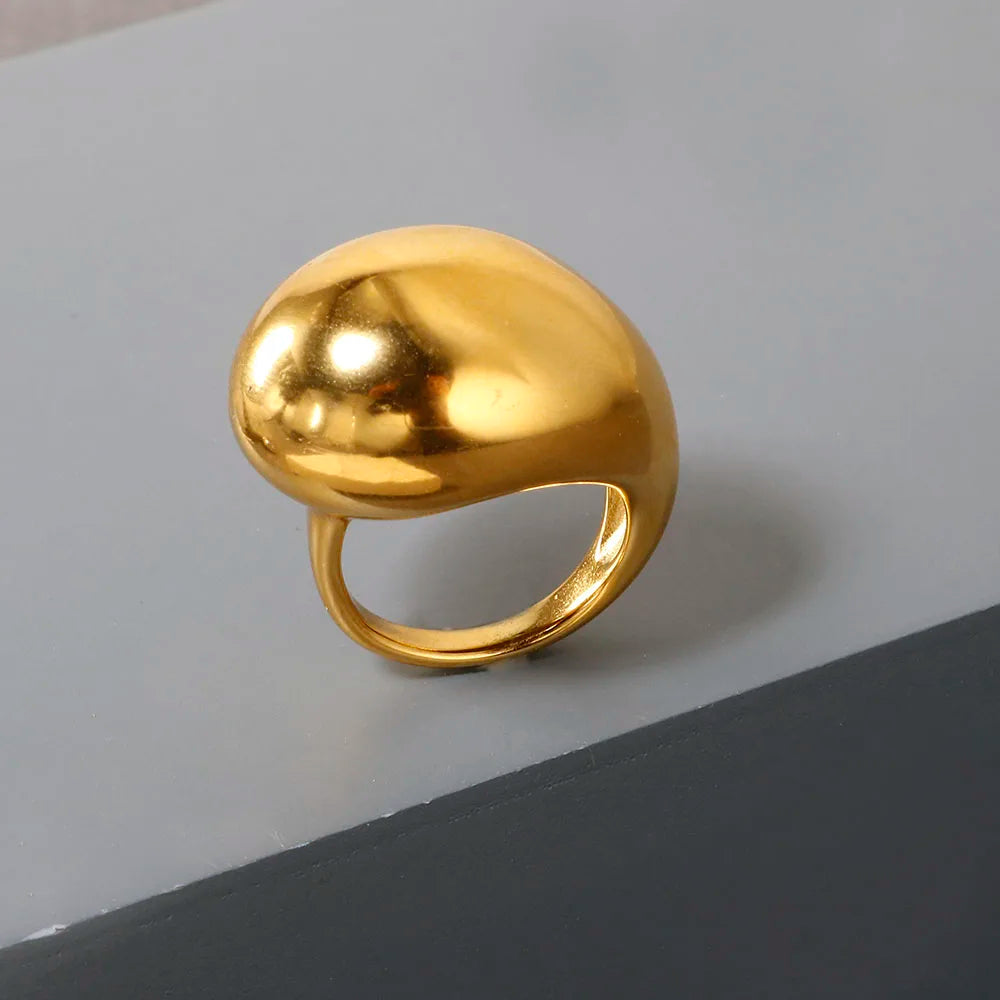 Individueller Ring mit runden Perlen – Schmaler Ring mit klaren Kristall-Zirkonia-Steinen – Wasserfester Edelstahlring – Schlichter feiner Schmuck